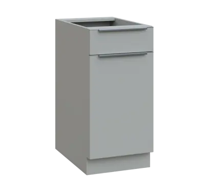 SIS - 4DZ spodní skříňka, 1-dveřová, 1-zásuvková, pravá, 870x400x600, šedá SIS - 4DZ spodní skříňka, 1-dveřová, 1-zásuvková, pravá, 870x400x600, šedá